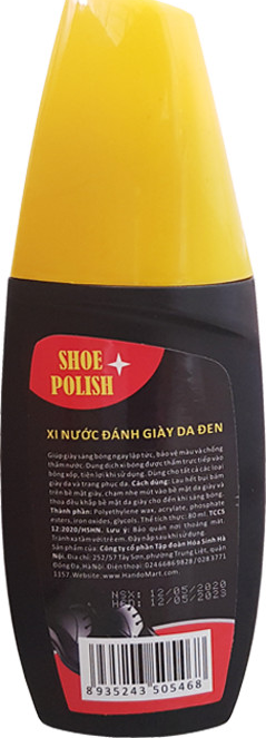 Xi nước đánh giày da, đồ da Hando 80ml (màu Đen)