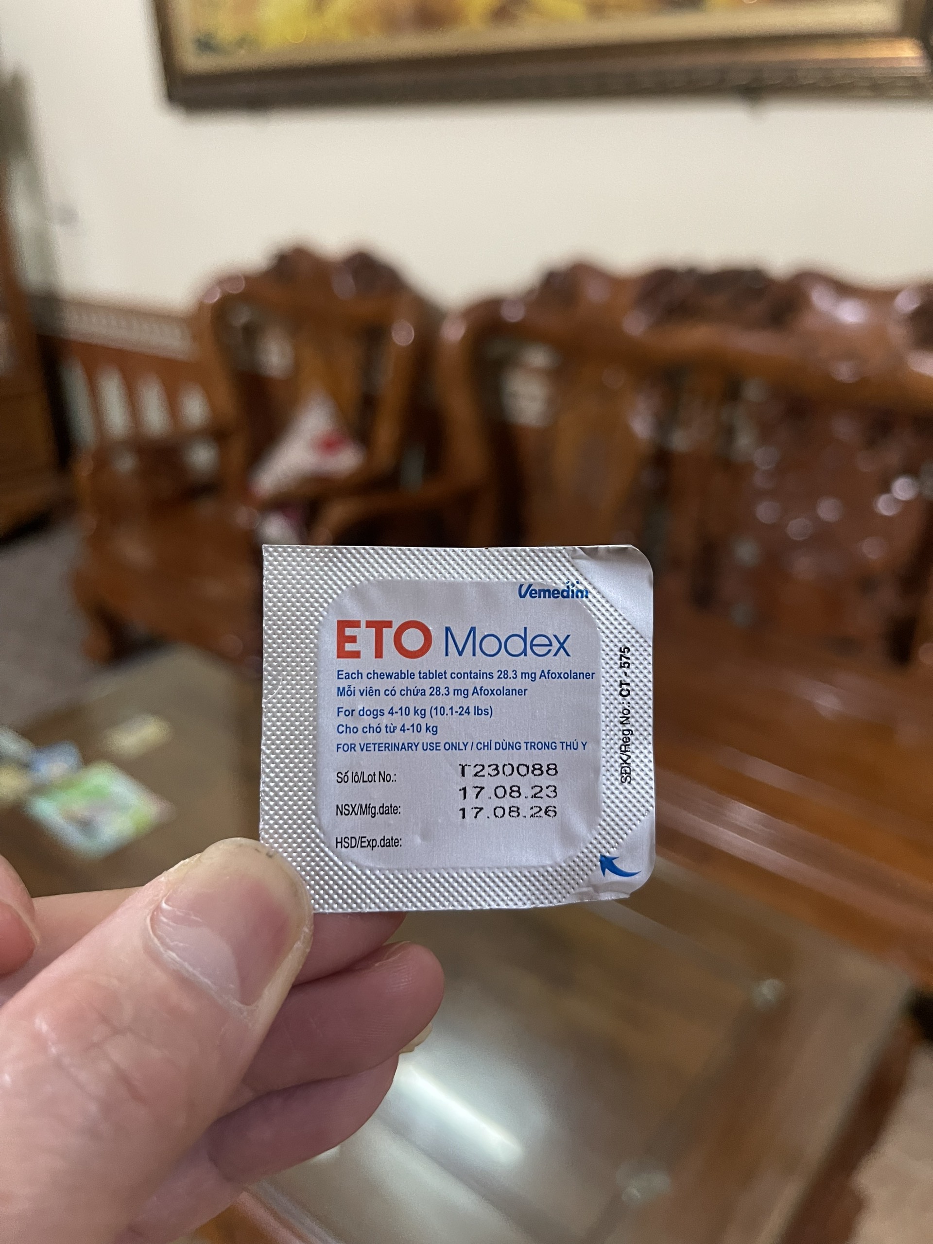 Nhỏ Gáy Fronil Và Viên Nhai Eto Modex Diệt Ve Ghẻ, Nấm Nặng, Rận Bọ Chét Cho Chó Mèo