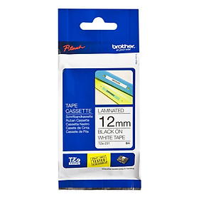 Nhãn In Tiêu Chuẩn TZE Brother Tze-231 Chữ Đen Trên Nền Trắng (12mm) - Hàng chính hãng