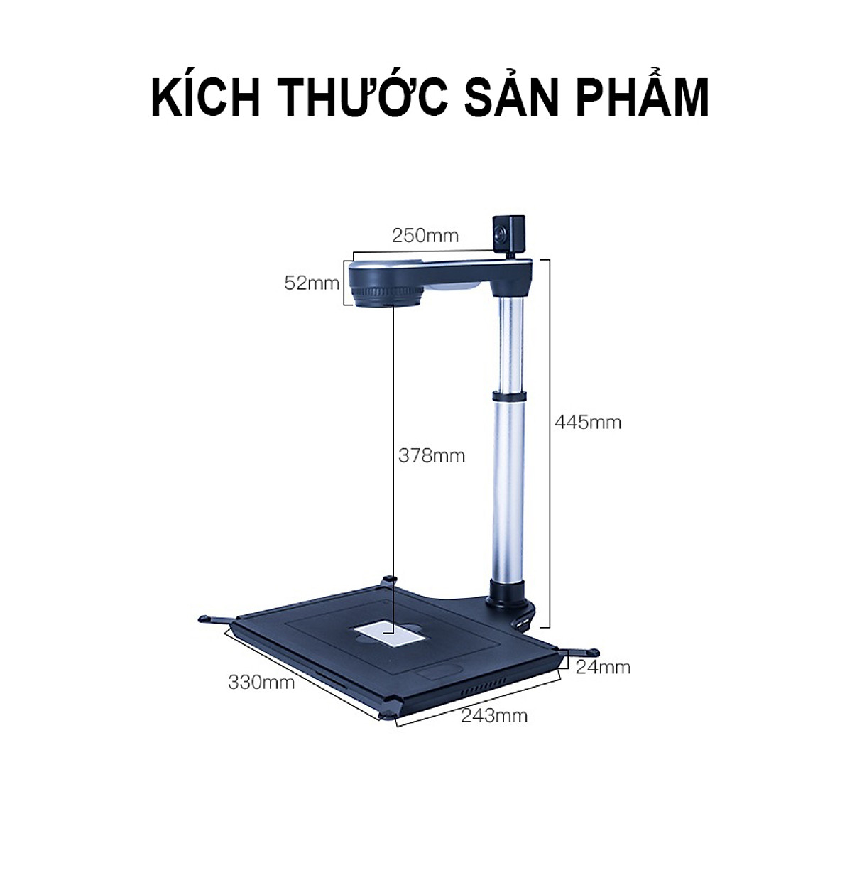 ROGTZ - Máy chiếu vật thể scan màu K1080 Tốc độ nhanh Phân giải cao Lấy nét Thu phóng tự động Quét đa chế độ A3 A4 A5 A6 A7 Tương thích nhiều hệ điều hành USB 2.0 Tích hợp Micro Văn phòng Giáo dục Thư viện Hàng Chính Hãng