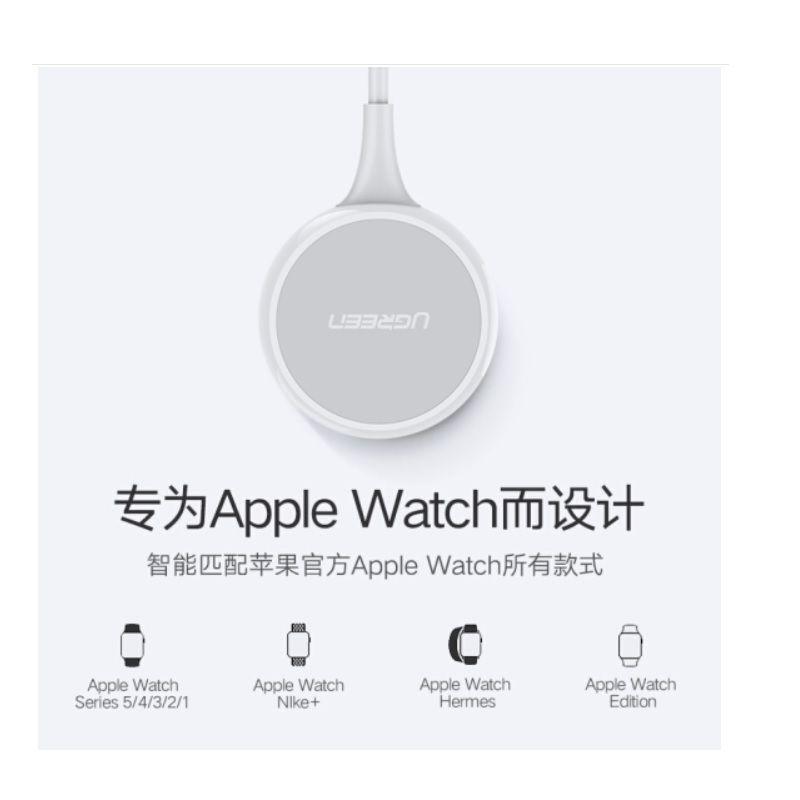 Ugreen UG60969CD177TK 1M 5V 1A Sạc cho iwatch đồng hồ thông minh Apple điện vào cổng type C và usb có Chip MFI Màu Trắng - HÀNG CHÍNH HÃNG