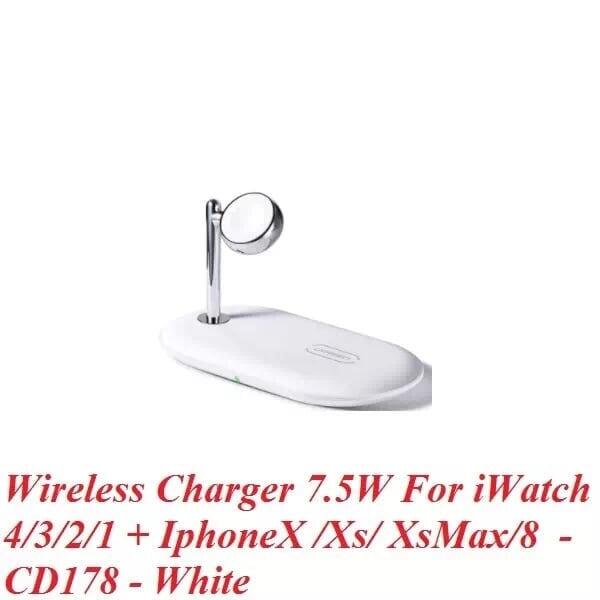 Ugreen UG50535CD178TK 75W màu Trắng sạc không dây Iphone + đồng hồ thông minh iWatch - HÀNG CHÍNH HÃNG