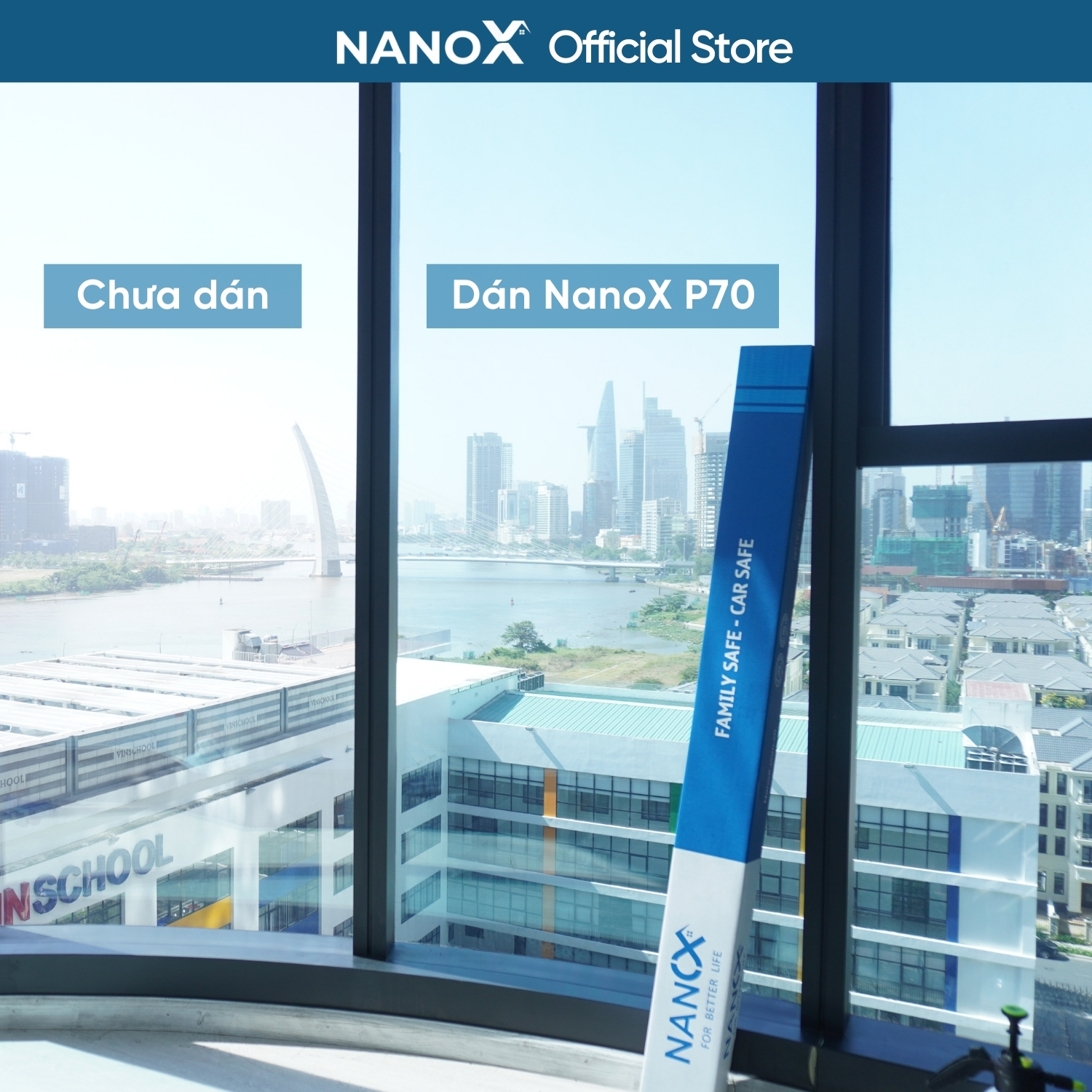Phim cách nhiệt màu xanh mát mắt NanoX