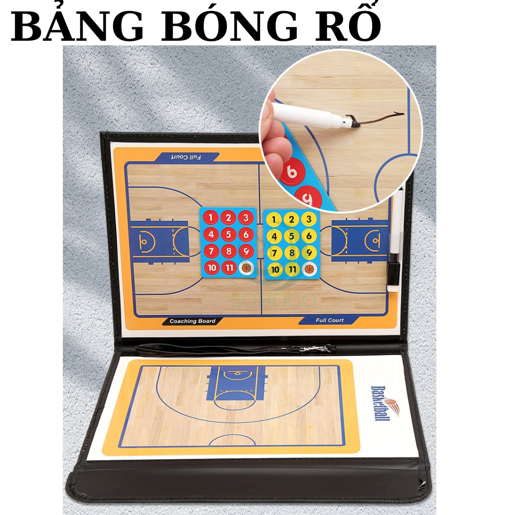 Bảng Chiến Thuật Thể Thao Đa Năng – Bóng Rổ, Bóng Đá, Bóng Chuyền (kèm nam châm & bút dạ) Bảng Chiến Thuật Đa Năng 3in1 – Dùng Cho Bóng Rổ, Bóng Đá, Bóng Chuyền Bảng Ghi Chiến Thuật Thể Thao Kèm Nam Châm & Bút Xóa