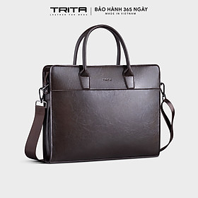 Cặp công sở Trita ( Thời trang nam đựng vừa laptop 13.3 inch - Cặp da TCA21 )