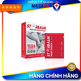 Miếng Dán Nhiệt Starbalm Aqua Gel Heat Patches, Giảm Đau Cơ Bắp, Sử Dụng Linh Hoạt, Hộp 4 Miếng
