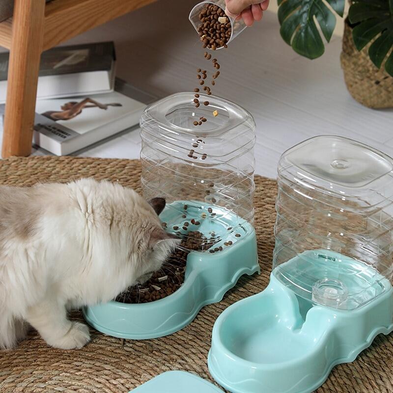 Khay Bát Ăn Và Bình Nước Tự Động Cho Chó Mèo Dung Tích 3.5L