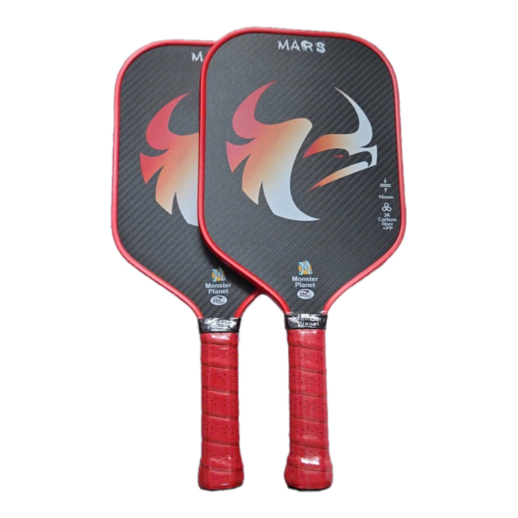 Fee ship 1 Vợt Pickleball Mars Chuyên Nghiệp USAPA Approved. Raw Carbon 3k- mặt vợt nhám, Carbon Đánh Bao Ngon Sport