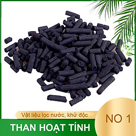 Than hoạt tính lọc nước 3KG cao cấp, lọc nước bể cá, nước sinh hoạt, giếng, công nghiệp, hồ thủy sinh, xử lý khí thải, khử độc, khử mùi ... 