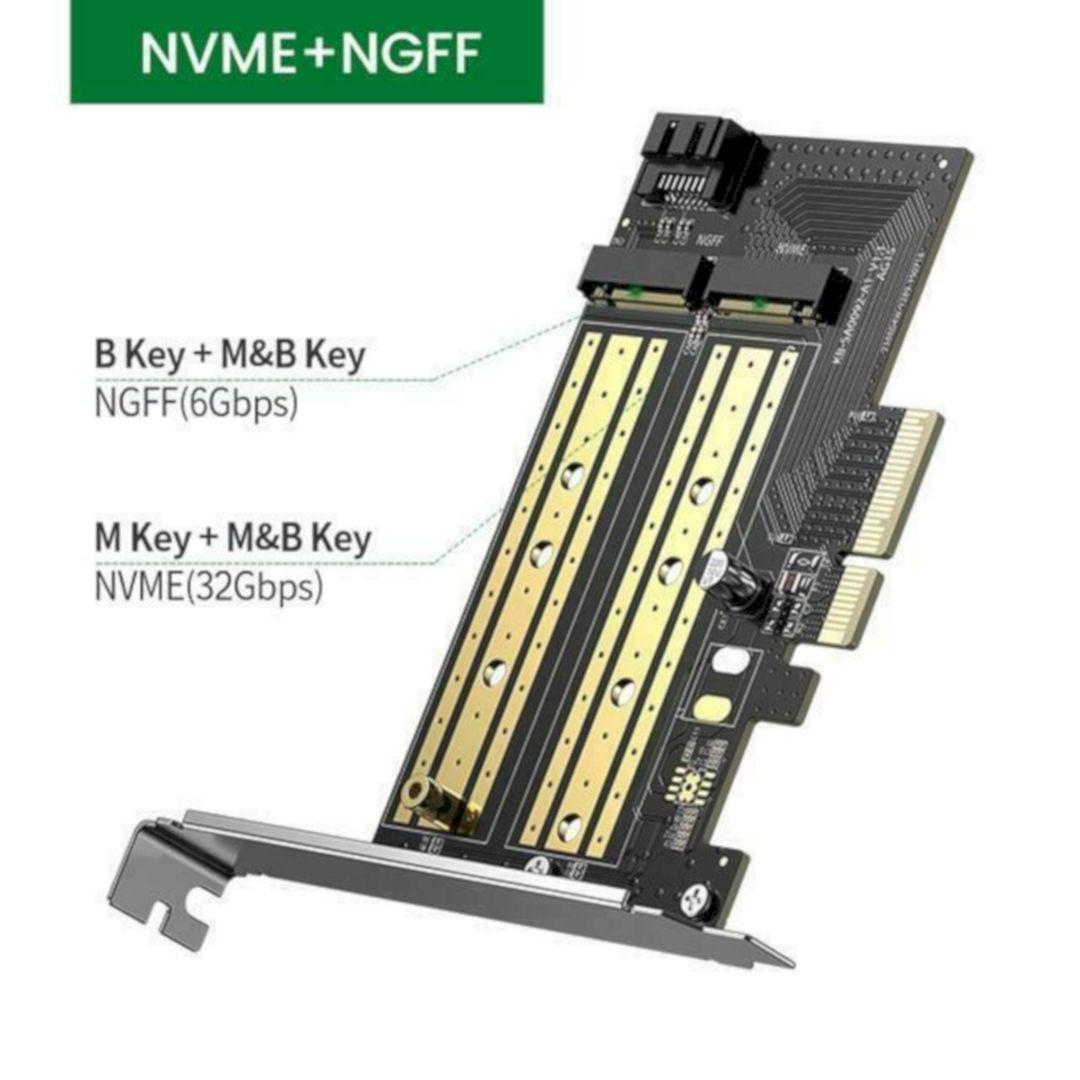 Ugreen UG70504cm302TK Card chuyển Pci-e sang M.2 NVME - M.2 SATA ( NGFF ) - HÀNG CHÍNH HÃNG