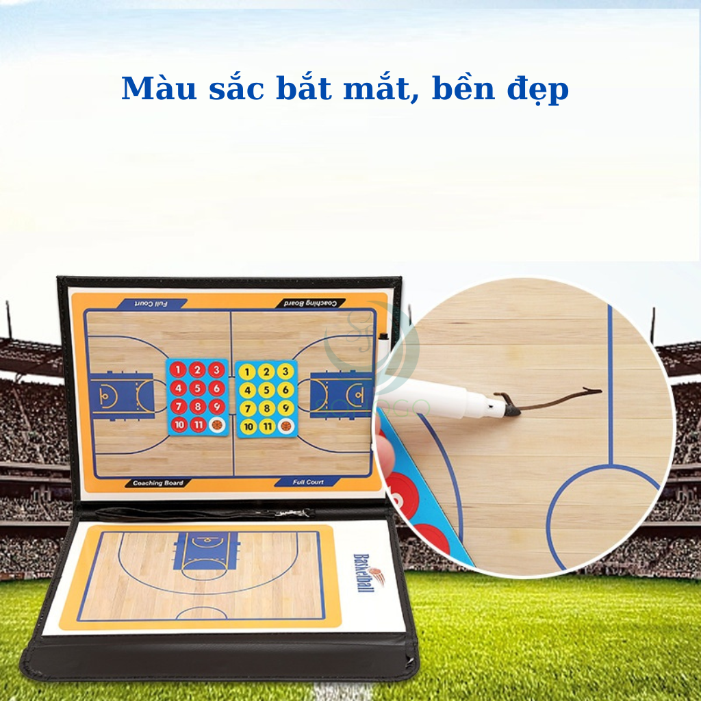 Bảng Chiến Thuật Thể Thao Đa Năng – Bóng Rổ, Bóng Đá, Bóng Chuyền (kèm nam châm & bút dạ) Bảng Chiến Thuật Đa Năng 3in1 – Dùng Cho Bóng Rổ, Bóng Đá, Bóng Chuyền Bảng Ghi Chiến Thuật Thể Thao Kèm Nam Châm & Bút Xóa