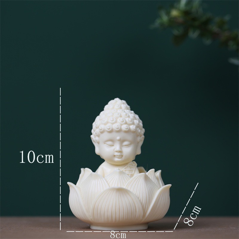 Tượng Phật Ngồi Đài Sen Cầu Bình An Phụ Kiện Ô Tô , Trang Trí Ban Thờ - Tượng Phong Thủy - Hàng CHính Hãng MINIIN
