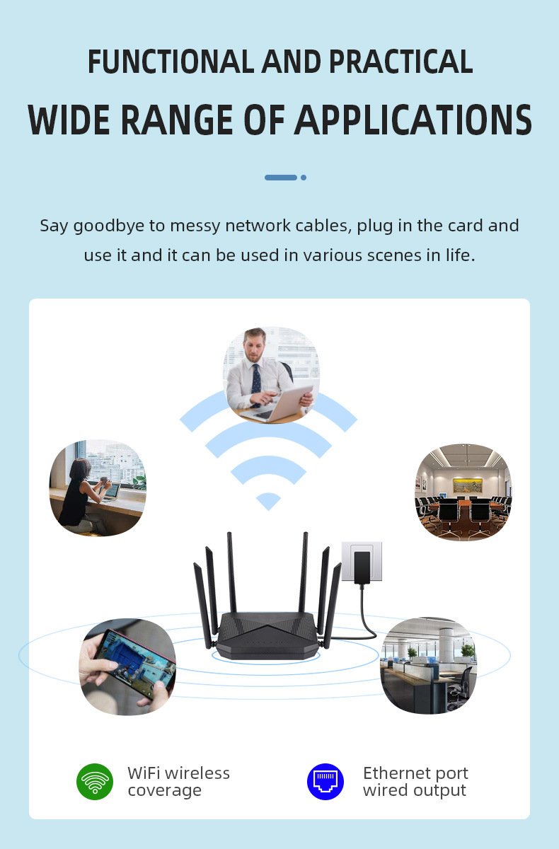 Phát wifi từ sim 4G B618 tích hợp 6 ăngten, bộ phát wifi 4G LTE có 4 cổng WAN/LAN, 6 ăngten Siêu Khỏe - hàng chính hãng