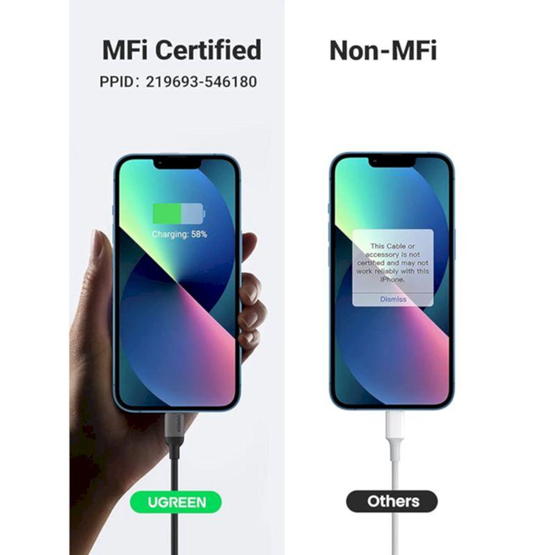 Ugreen UG20304US387TK 1M màu đen Cáp sạc Usb Type C dành cho apple - HÀNG CHÍNH HÃNG