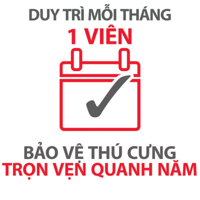 1 hộp x 6 viên HEARTGARD (mẫu mới) tẩy giun chó từ 600gr-11.5kg