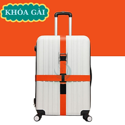 [KHÓA GÀI]-Dây đai cố định và bảo vệ vali an toàn mẫu đôi 2m, màu ngẫu nhiên+ Tặng kèm thẻ đeo hành lý ngẫu nhiên