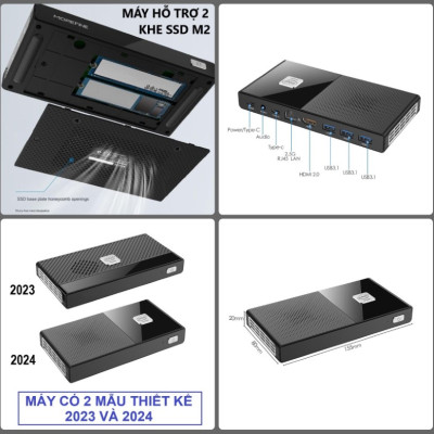 Máy Tính Siêu Nhỏ Ultra Mini M6 - Intel thế hệ 12 Alder Lake N100 - Hỗ Trợ Xuất Hình 4K 60hz hàng nhập khẩu