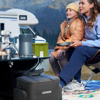 Ugreen UG15236LP667TK Túi đựng dùng cho trạm sạc 600W 1200w 2200w Gs600 gs1200 có quai xách màu ghi xám có thể đựng đa năng - HÀNG CHÍNH HÃNG