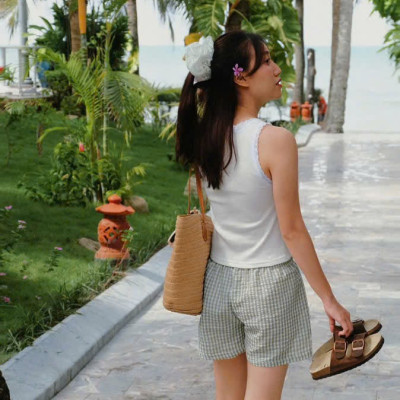 Quần ca ro ngắn | đồ ngủ thoáng mát