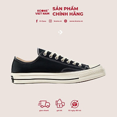 Chuck 70 Black Low | Giày Converse Đen 1970s Cổ Thấp 162058C