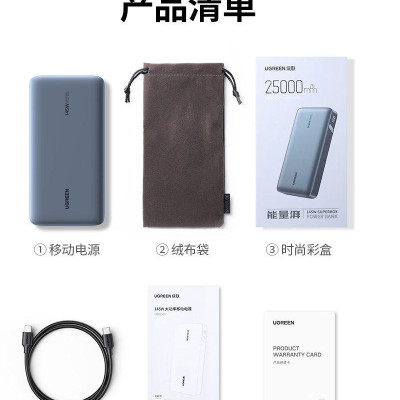 Ugreen UG90597PB205TK 25000mAh 145W Sạc dự phòng kèm cáp USB-C 0.5M có LCD gồm 2 cổng USB-C và 1 cổng USB-A hổ trợ sạc nhanh - HÀNG CHÍNH HÃNG