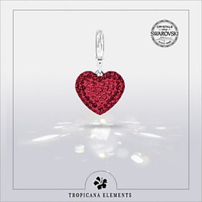 Charm Pha Lê Swarovski  Trái Tim Tình Yêu