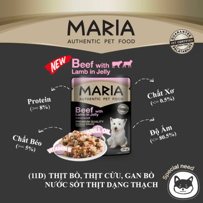 Pate Cho Chó Maria nhập khẩu Thái Lan hộp 12 gói 70g