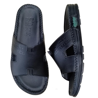 Dép Nam Da Bò HA NAM Đế Siêu Nhẹ Khâu Chỉ Toàn Bộ DNA22039