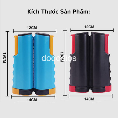 Trụ Kẹp Có Lưới Bóng Bàn Rút Gọn Chất Liệu ABS Cao Cấp Chiều Dài Điều Chỉnh Tới 1,7m Chọn Màu - Hãng dododios