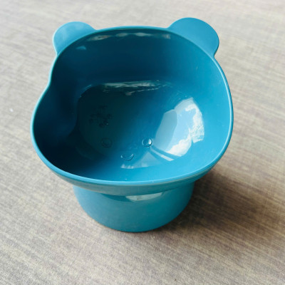 BÁT ĂN CHỐNG GÙ HÌNH GẤU DỄ THƯƠNG CHÂN CAO BẰNG NHỰA CHO THÚ CƯNG CHÓ MÈO