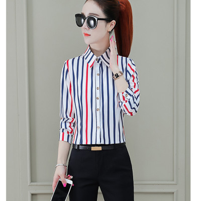 Áo sơ mi nữ công sở Haint Boutique thiết kế kẻ sọc tay dài SM43