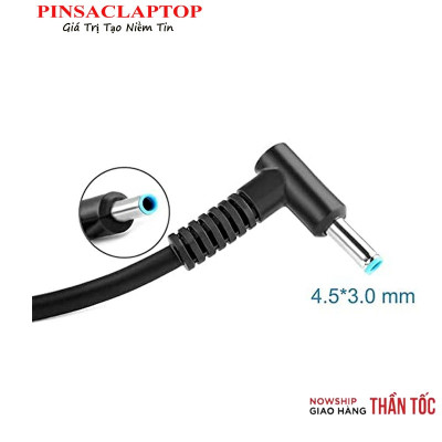 Adapter Sạc Laptop HP 90W Oval - Đầu Kim Nhỏ 4.5mm x 3.0mm - Sạc oval kiểu mới dùng cho HP Pavilion, Envy, Spectre, Stream - Hàng chính hãng