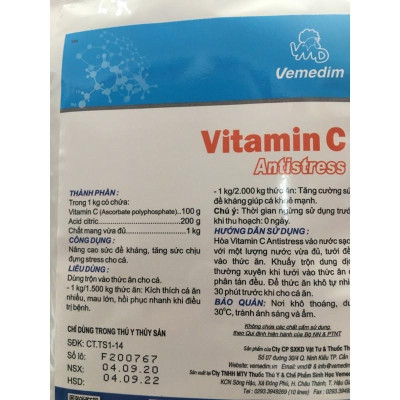 vime - vitamin c, tăng sức đề kháng, tăng sức khoẻ cho vật nuôi 100g/ gói