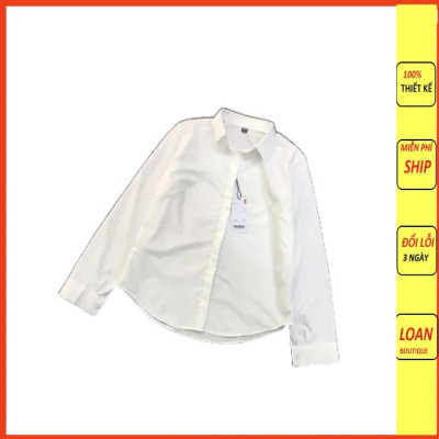 Sơ mi trắng công sở_ Sơ mi trắng nữ cộc tay chất thô nhật dư xịn