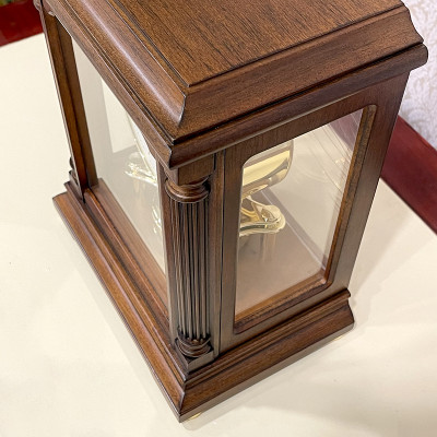 Đồng hồ để bàn Nhật Bản Rhythm CRH176NR06, Kt 23.5 x 28.0 x 15.0cm, 2.5kg Vỏ gỗ. Dùng Pin.