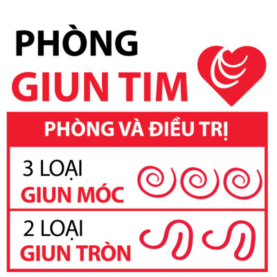 1 hộp x 6 viên HEARTGARD brown tẩy giun cho chó từ 22.5-45kg