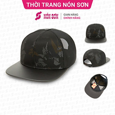 Mũ snapback hiphop NÓN SƠN hoa văn ngẫu nhiên MC210AK-ĐN6HV