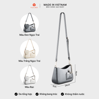 Túi Yuumy (Thời trang nữ kèm phụ kiện xinh xắn size 24 - Túi đeo chéo da Glossy YN295)