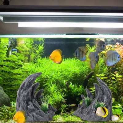 Mô Hình layout Hẻm Núi Đá trang trí bể cá, tiểu cảnh, non bộ. teranium  chất liệu bột đá đen Ninh Bình