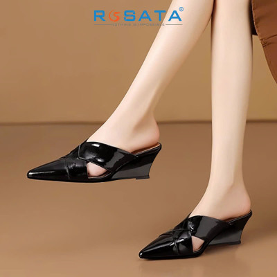 Dép sục cao gót nữ đế xuồng ROSATA RO671 - 5P - Đen - HÀNG VIỆT NAM - BKSTORE
