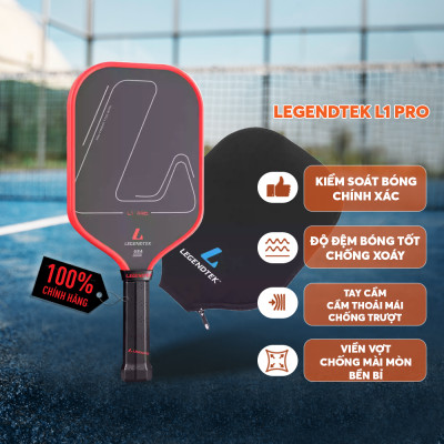 Vợt Pickleball Legendtek L1 Pro Cao Cấp - Đỏ- Lõi Poly Siêu Nhẹ, Mặt Carbon Cường Lực, Kiểm Soát Toàn Diện