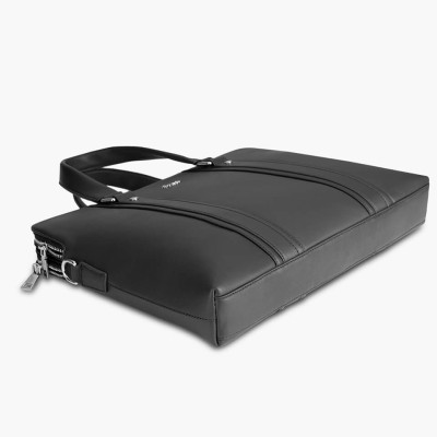 Túi Xách, Cặp Công Sở Thời Trang Nam Da Bò Swift Cao Cấp 2 Khoá GCE21 Đen