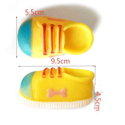 Đồ Chơi Gặm Cao Su Hình Chiếc Dép Có Kèn Bóp Kêu Chíp Chíp Cho Chó Mèo