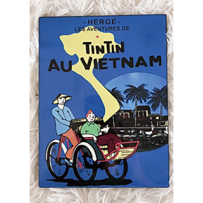 Tranh sơn mài - Tin Tin Việt Nam - Phong cách Retro - Văn hoá Đông Dương hòa quyện