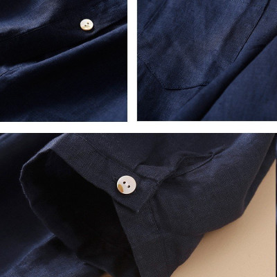 Sơ mi nữ cổ trụ sọc kẻ chất mềm Sm187