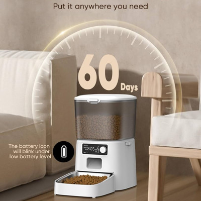 Máy cho thú cưng ăn tự động Oneisall PFD-001 Pro cài đặt thời gian - Hàng chính hãng