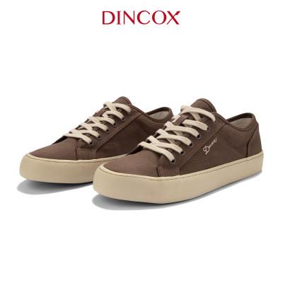 Giày Sneaker Vải Canvas Nam Nữ E18 Chocolate Dincox