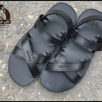 Dép cao su 4 quai chéo đế dày