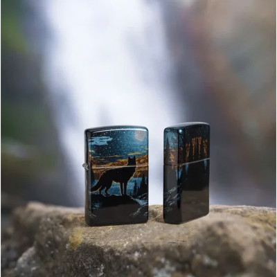 Bật lửa Zippo 46252 Moonlight Wolf Design - Chính hãng 100%