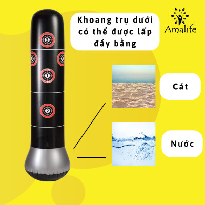 Vỏ Trụ Đấm Bốc Tự Cân Bằng Tặng Kèm Bơm Hơi - Trụ Đấm Bốc Cân Bằng Chính Hãng Amalife